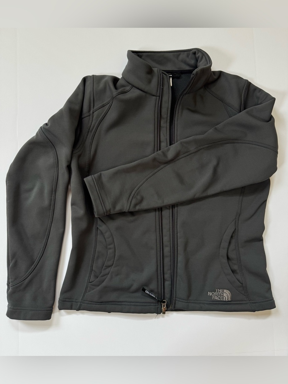The North Face Women’s Softshell Jacket Grey Polartec Fleece Lined Full-Zip Sz M